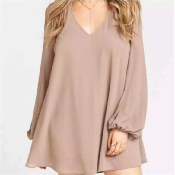 NWOT Show Me Your Mumu Light Brown Tessa Tunic Top/Mini Dress Size Large - Picture 1 of 13